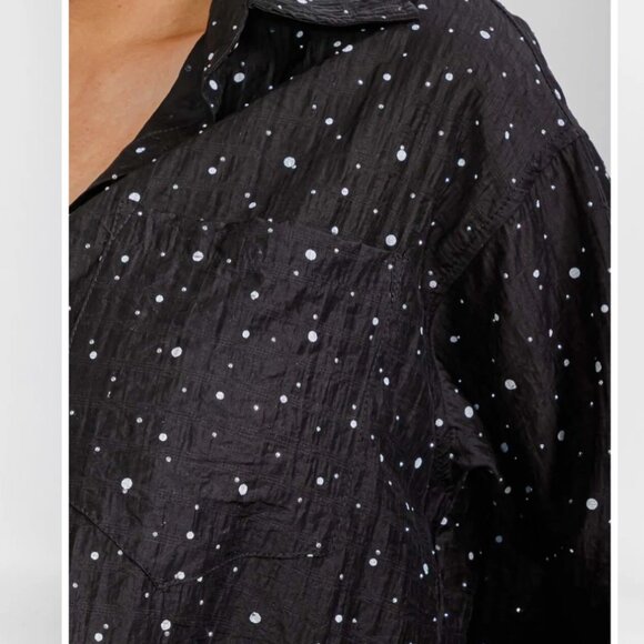 Micro Polka Dot Top and Short Set in Black - Picture 3 of 5